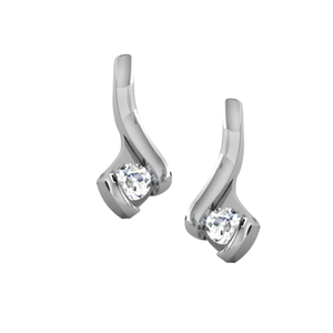 white diamond  studs