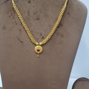 916 Gold Plain Divine Handmade Necklace SJJGN