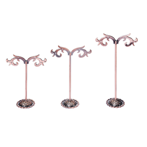 jewellery metal earring stand copper color