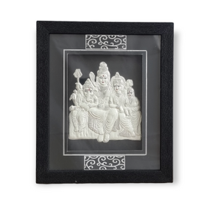 Lord Shiva Family Frame In 999 Silver MGA - G