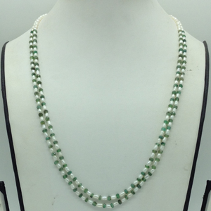 Freshwater Pearls with Emeralds Beeds 2 Layer