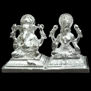 925 Silver Laxmi Ganesh Idol
