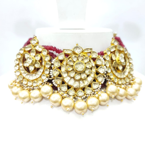 Bridal set for women with kundan and hanging 
