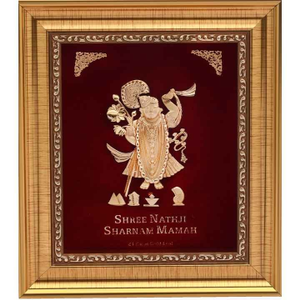 24k gold leaf shreenathji gifteble frame