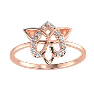 18KT Rose Gold Solitaire Ring For Women
