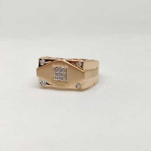 18k men's rose gold ring