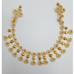 22Kt Gold Fancy Colorful Stone Necklace Set