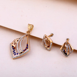18KT Rose Gold Ladies Stylish Pendant Set RPS