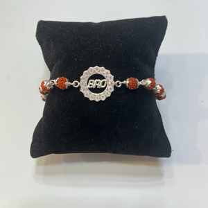 925 silver rudraksha bro rakhi