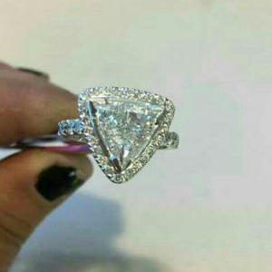 Custom made diamond Fancy Engagement Ring
