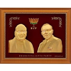 22k gold leaf amit shah and Narendra Modi fra