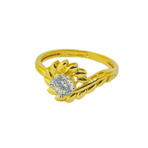 22k Yellow Gold Elegant Contemporary Single S