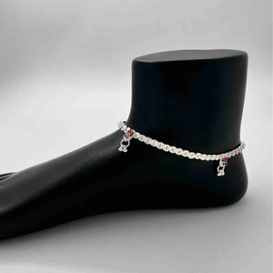 Silver kismat fancy light weight payal