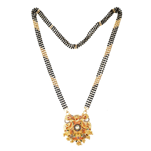 916 Gold Kalkatti Designer Three Line Mangals
