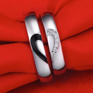 14 Kt   White Gold CZ His & Her Wedding H