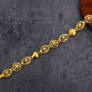 916 Gold Ladies Plain Gorgeous Bracelet LPBR7
