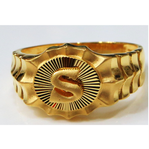 22kt gold plain casting S initial fitting gen