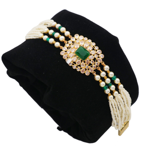 22k Gold Sparkling Colourful Pearl Bracelet A