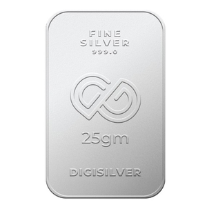 Digigold 25 gram silver mint bar 24k (99.9%)