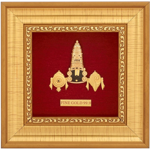 24k gold leaf tirupati balaji frame