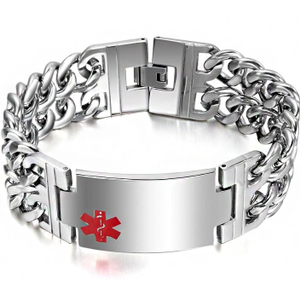 18 Kt Real Solid White Gold Link Chain Men's 