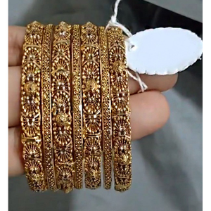 22 kt yellow gold 7 pcs slip-on antique women