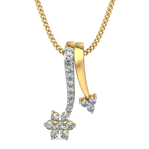 floral diamond pendant