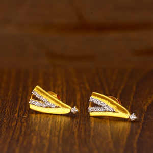 22CT Gold CZ Ladies Tops Earrings LTE103