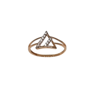 18K Rose Gold Triangle Shape Fancy Ring MGA -