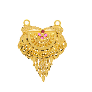 Exquisite vase design gold mangalsutra pendan