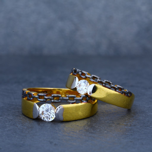Engagement couple gold fancy 22ct ring-cr07