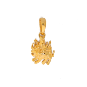 22k Yellow Gold Maa Durga Divine Pendant
