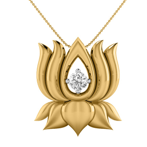 Lotus gold pendant