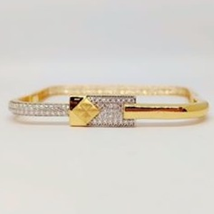 916 Gold Cz Ladies Kada