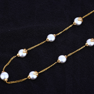 Ladies White Moti 22K Fancy Mala-AC104