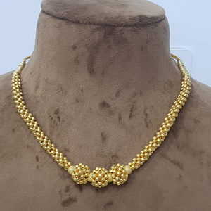 916 Gold Plain Anniversary Handmade Necklace 