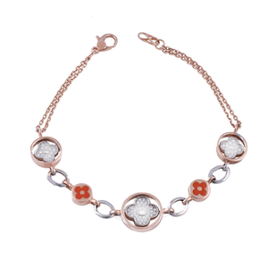 18K Rose Gold Lab Grown Diamond Designer Brac