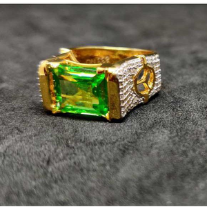 916 Men's colour stone gold ring