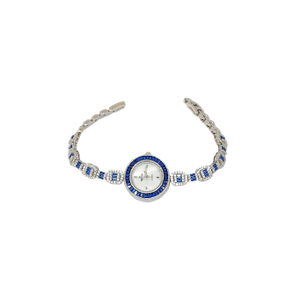 Blue Chowki Diamond 925 Sterling Silver Watch