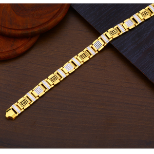 22KT Gold  Gentlemen's Stylish Plain Bracelet