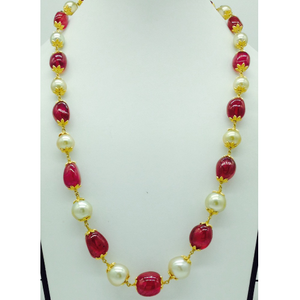 South Sea Pearls With Ruby Tumbles Gold Taar 