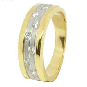 22KT Gold CZ Stone Designer Wedding Band