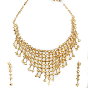 22k plain gold darbari ghat necklace set mga 