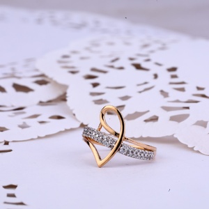 Ladies rose gold 18k delicate ring-rlr338