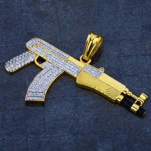 Men's 916 Exclusive Gun Gold Pendant - MHP02