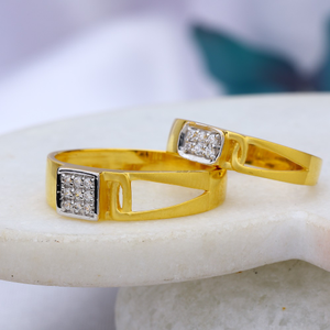 22k premium stone couple rings.