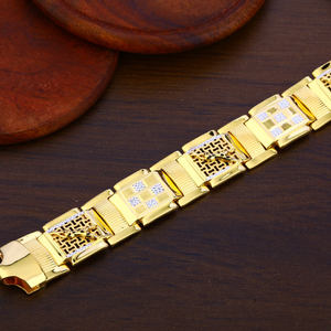 Plain Gold Mens Bracelet-MPB90
