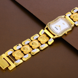 916 Gold Stylish Hallmark Mens Watch MW17