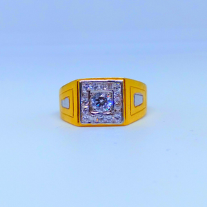 22 KT 916 Hallmark fancy square diamond gents