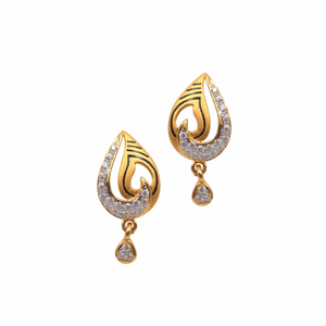 CZ Fancy Hanging Tops 22k Gold